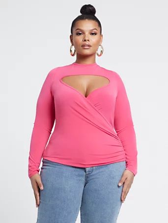 Azariah Cut Out Wrap Crop Top - Fashion To Figure | Fashion to Figure