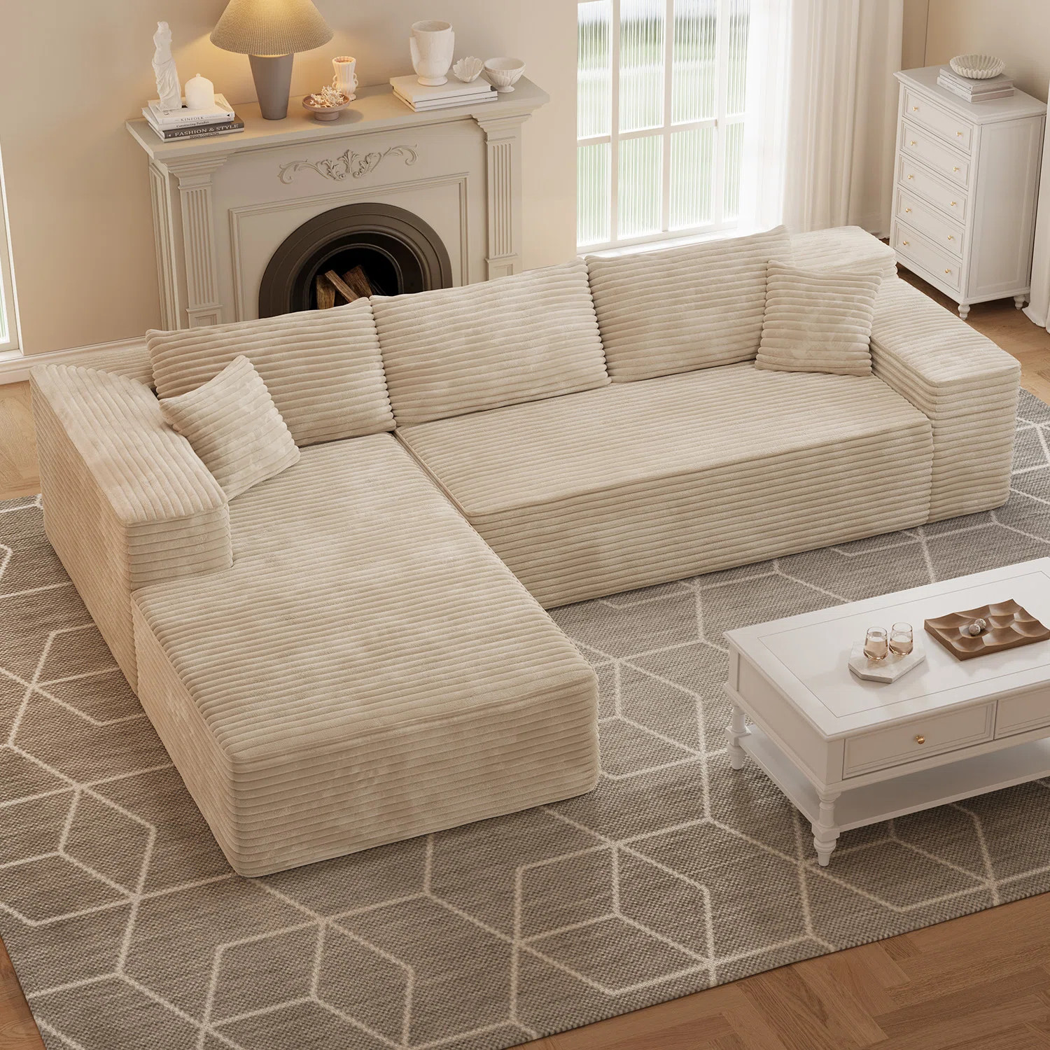 Latitude Run® No Assembly Required 2 - Piece Corduroy Sofa & Reviews | Wayfair | Wayfair North America