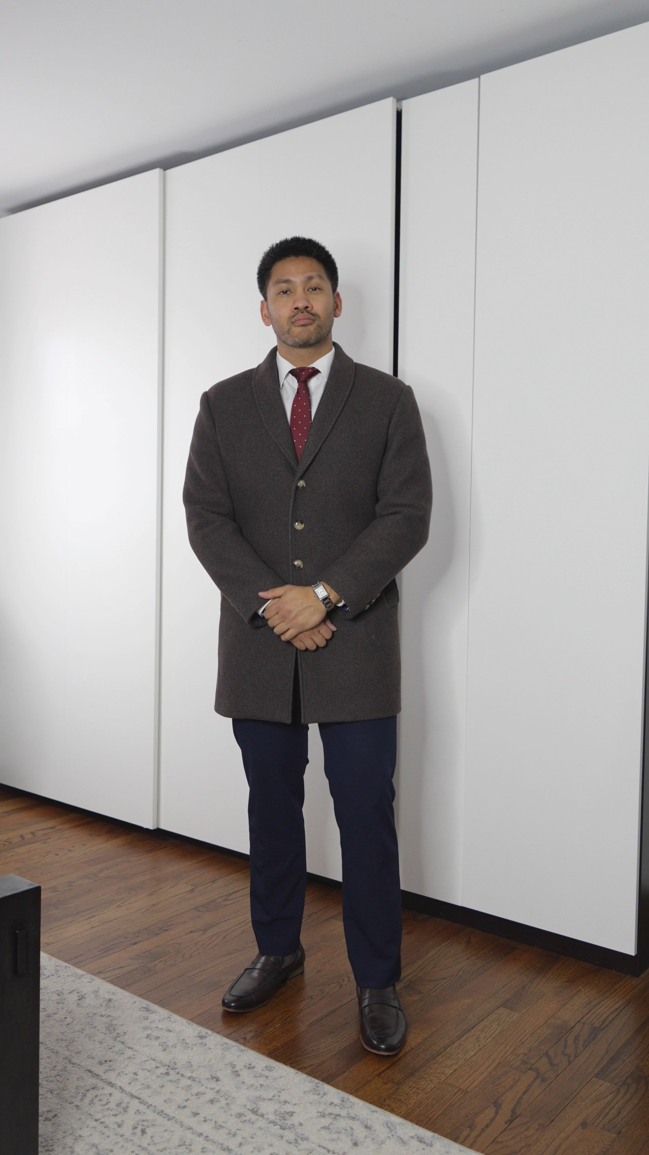 Winter office wear, let’s get dressed! 
Navy is the ultimate move and you can never go wrong with it - my personal go to color to pair it with is burgundy 👏🏽
 
Throw on a topcoat and you’re ready to battle the cold in style! 

Suit @suitshopofficial 
Coat @hockerty_official 
Shoes @perryellis 
Watch @cartier 
Cologne @creedfragrance 

#LTKMens #LTKStyleTip #LTKGiftGuide