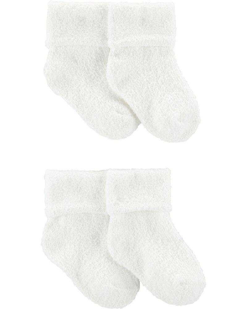 4-Pack Foldover Chenille Booties | Carter's