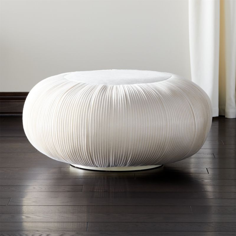 Pleat Pouf-Ottoman + Reviews | CB2 | CB2