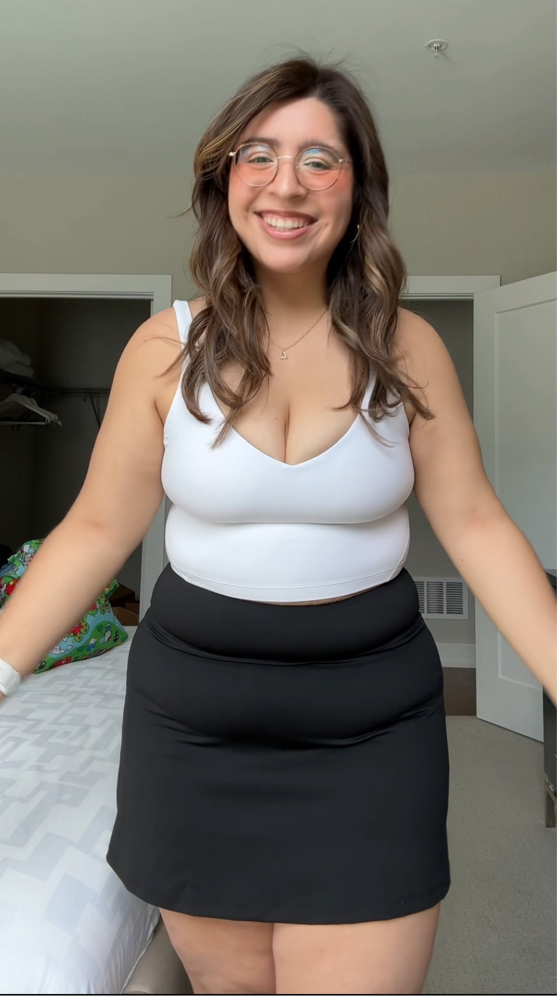 Super cute outfit!
Wearing the 10 in the top and large in the skort! 

#LTKmidsize #LTKfitness #LTKActive