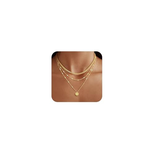 JECOMY 14K Gold Plated Layering Necklaces For Women Gold Necklace Set, Cuban Link, Snake Chain, Paperclip Layered Chains, Twisted Rope and Twisted Chain, Trendy Layering Necklace | Amazon (US)