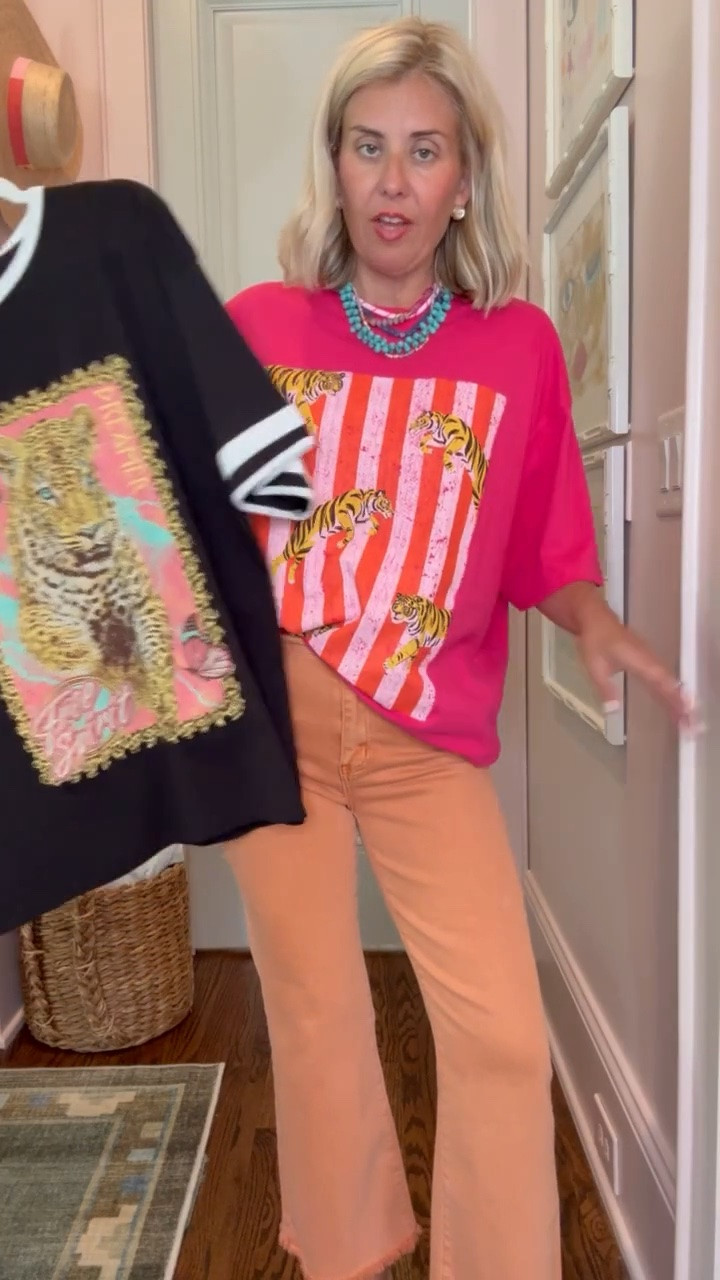 Code mixandmatch20 for 20% off ALL regular & sale priced clothing at The Willow Tree until 6/27 at midnight.

Can you say go big orange! These jeans are so cute!! !! The Willow Tree has the best graphic tees!! I’m in small tees & small jeans  and 7 sandals (size 1 down). 
Sizing: 
Black Tee - small
Pink Tee - s/m
Ivory top - small
White Jeans - 25
Pink Pants - small 
Orange Jeans - small 
Sleeveless Tops- small 
Red Striped Pants - small

#LTKdayinmylife #LTKmomlife #LTKstorytime