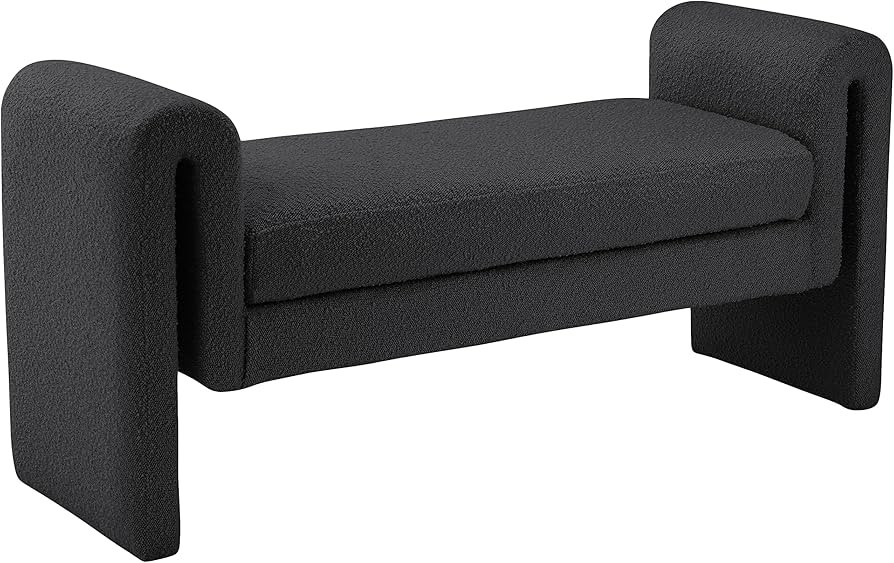 Meridian Furniture Stylus Collection Modern | Contemporary Upholstered Bench with Rich Boucle Fab... | Amazon (US)