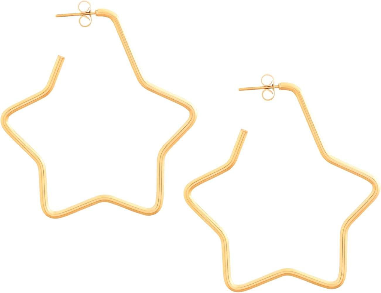 Sacina Big Star Hoop Earrings, Star Earrings Y2k, Y2k Earrings, Punk Earrings, Grunge Earrings, C... | Amazon (US)