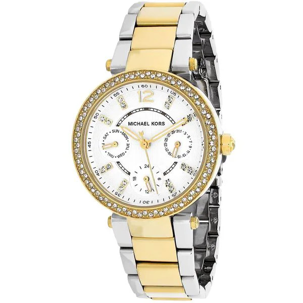 Michael Kors Women's Parker MK6055 Goldtone Stainless Steel Quartz Watch | Bed Bath & Beyond