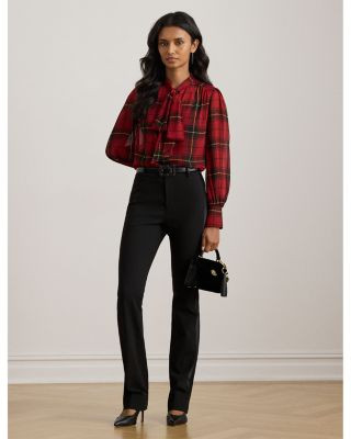 Lauren Ralph LaurenChecked Plaid Georgette Tie Neck Blouse3.6 (5) | Bloomingdale's (US)