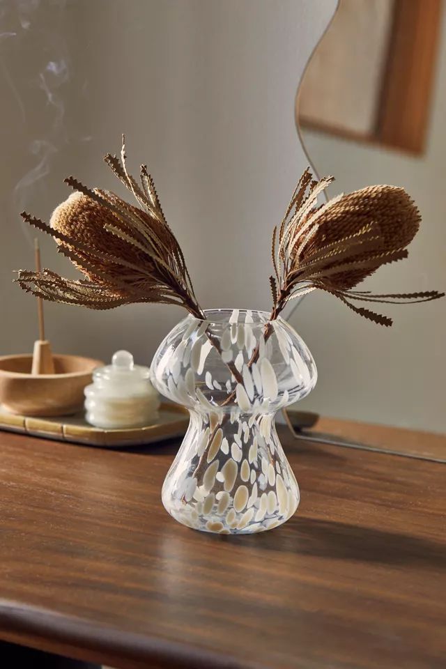 Mushroom Glass Vase | Urban Outfitters (US and RoW)