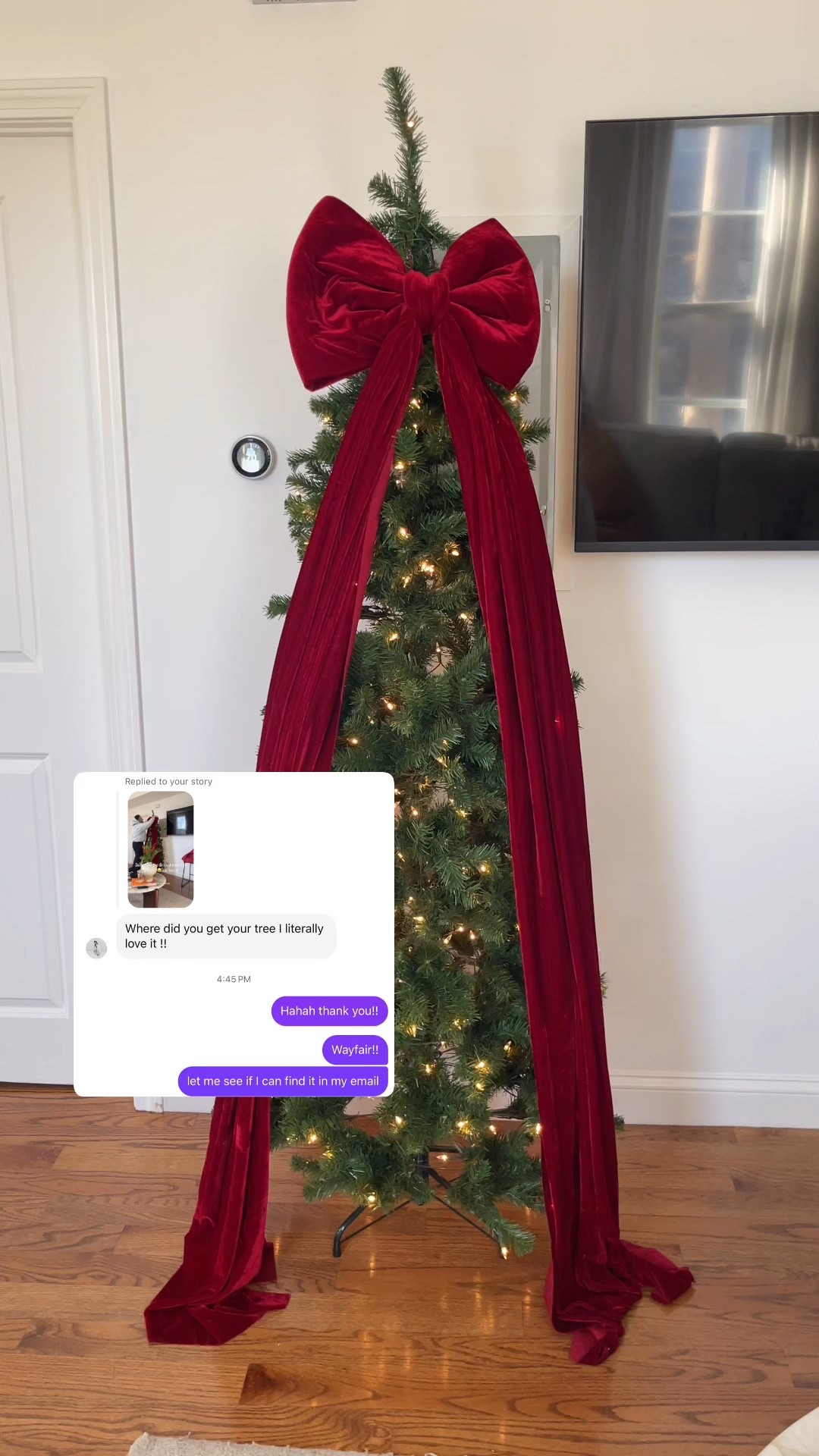 Bow is from tiktok shop!
Tree is 6.5ft. 

#LTKHoliday #LTKstorytime #LTKGiftGuide