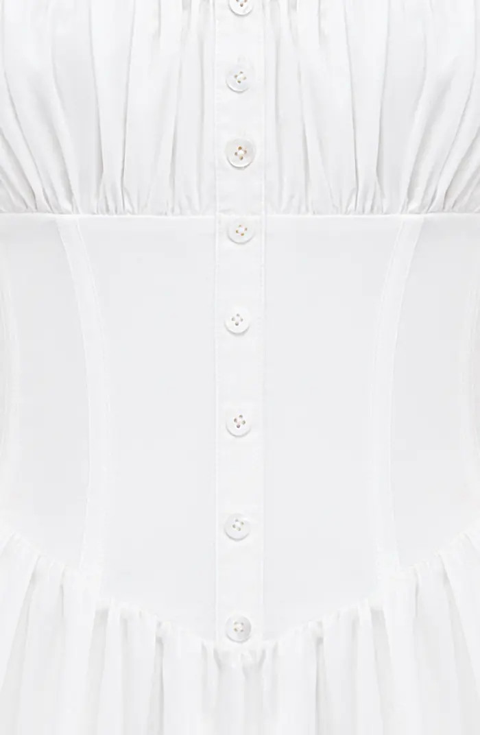 Nala Puff Sleeve Stretch Cotton Blend Minidress | Nordstrom