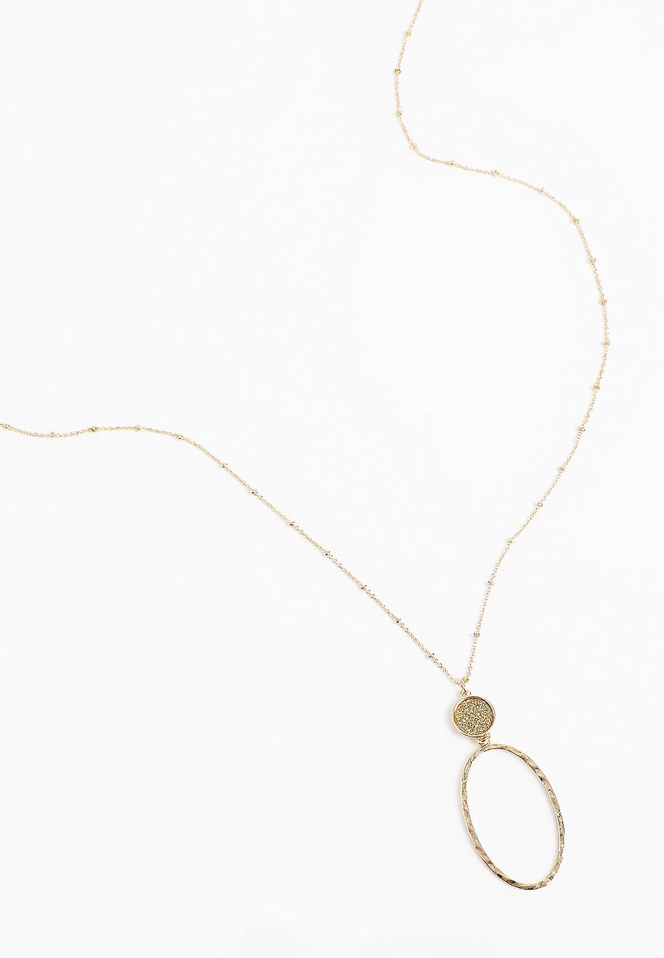 Gold Oval Pendant Necklace | Maurices