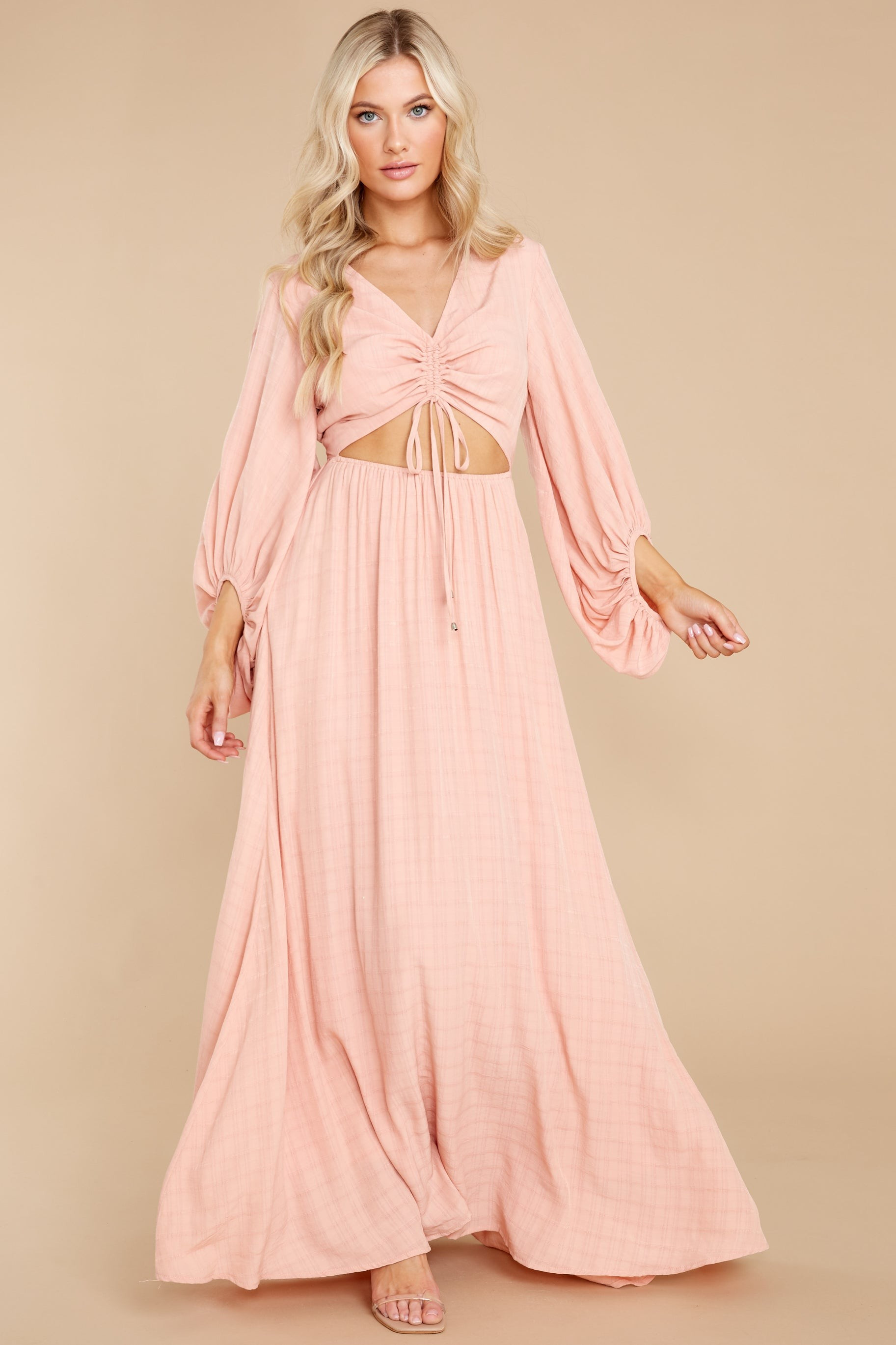 Going For This Peach Maxi Dress | Red Dress 