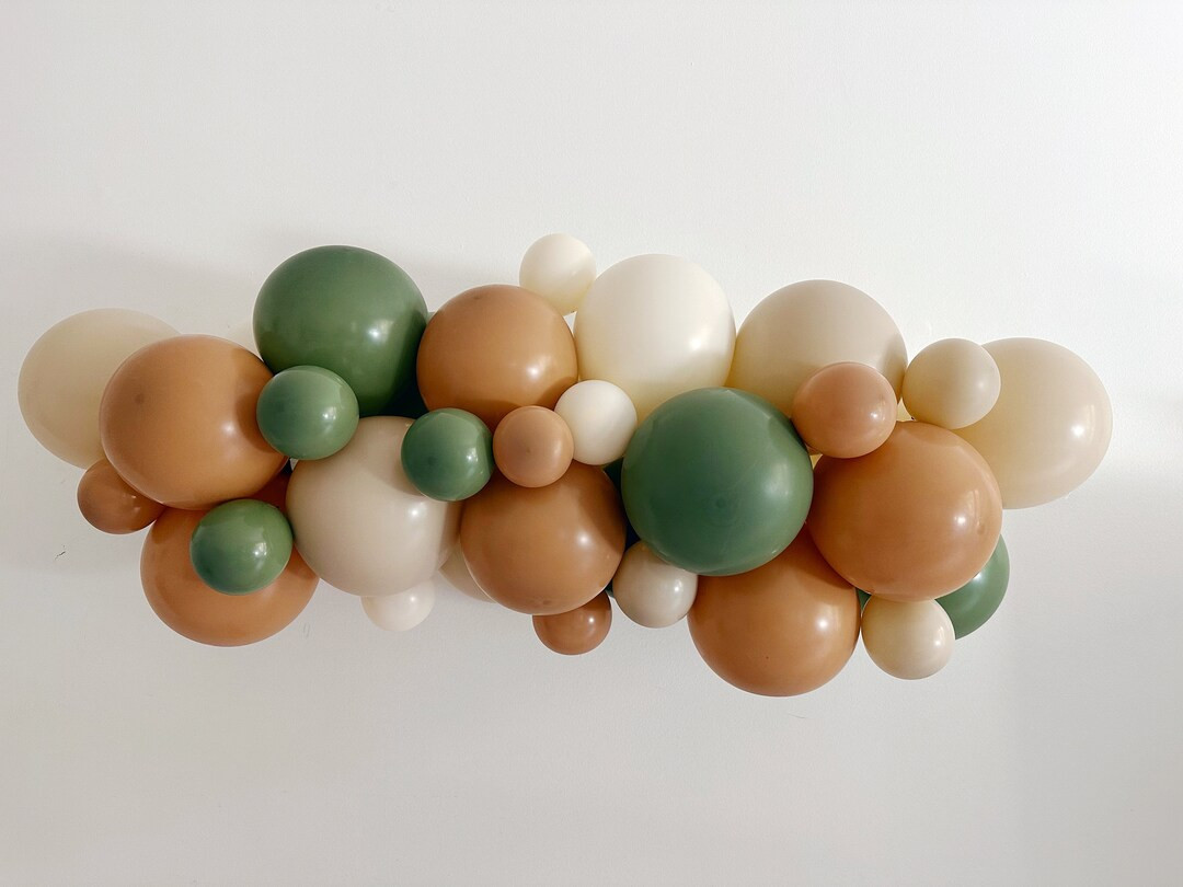 Neutral Balloon Garland, Green, off White, Brown Balloon Garland, Balloon Party Kit, Neutral Part... | Etsy (US)