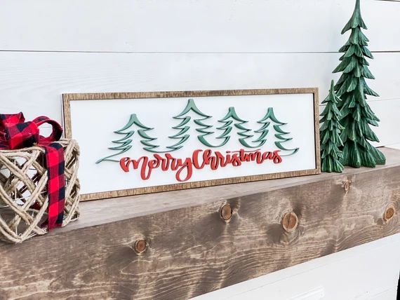 Christmas Tree Sign Merry Christmas Sign Christmas Sign | Etsy | Etsy (US)