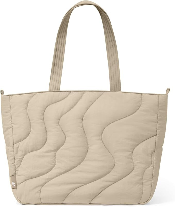 tomtoc 16-inch Puffy Laptop Tote Bag for Women 13.5L, Lightweight Puffer Work Tote with Padded La... | Amazon (US)