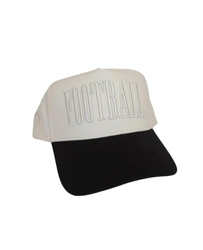 Football Vintage Trucker Hat | Neutral Black/White | College Game Day | Unisex Adjustable Snapback | Trendy Embroidery | Amazon (US)