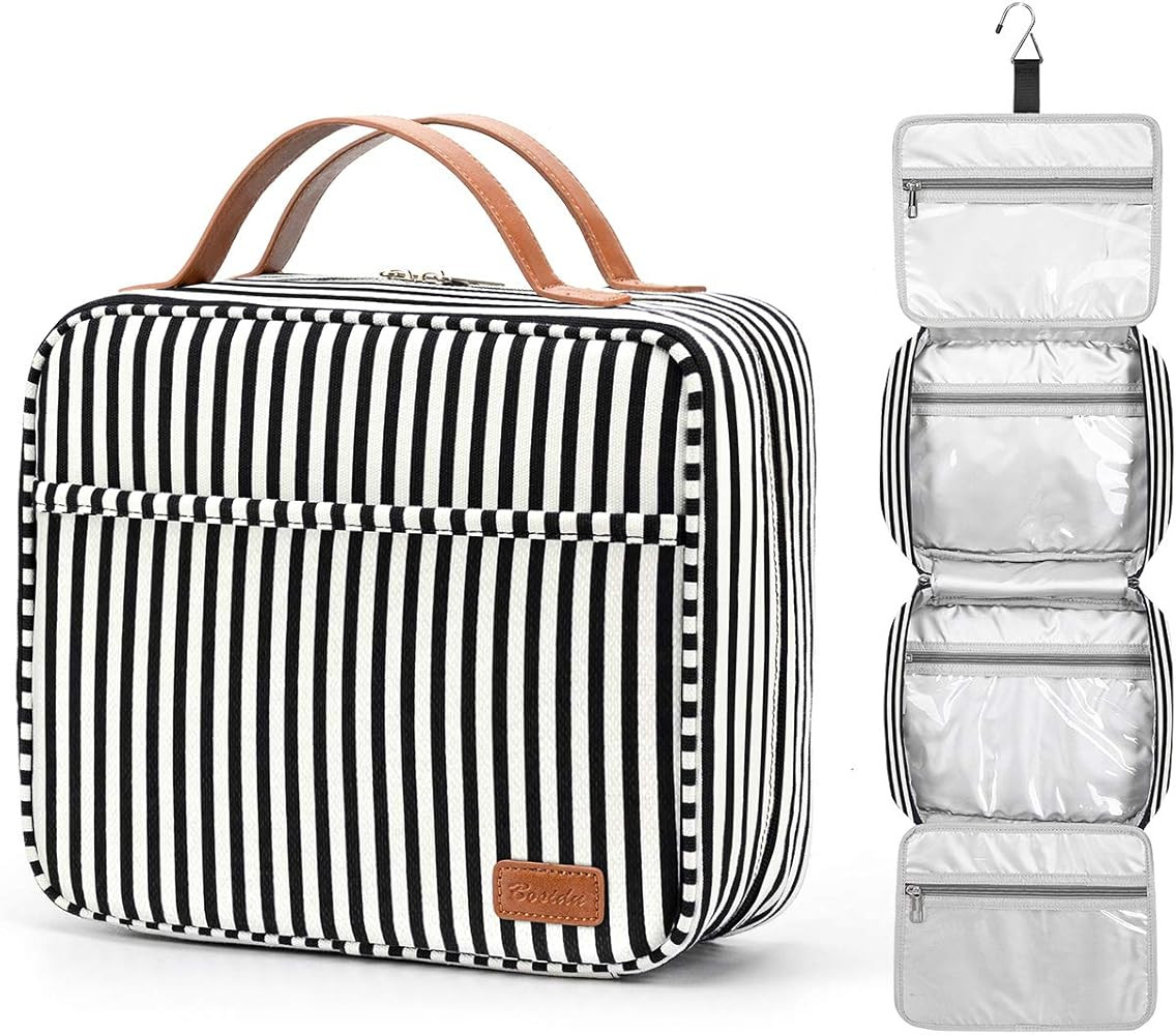 Bosidu Hanging Travel Toiletry Bag,Large Capacity Cosmetic Travel Toiletry Organizer for Women with  | Amazon (US)