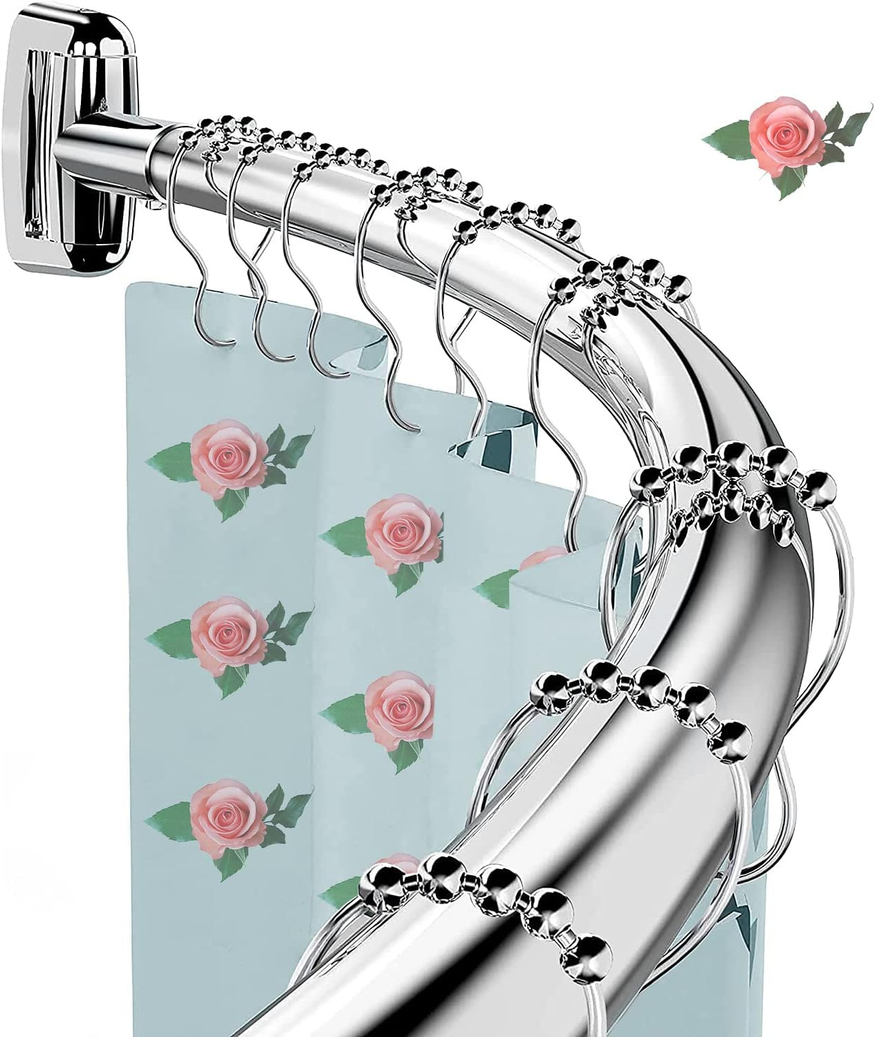 LONXIU Curved Shower Curtain Rod,42-75 Inches Adjustable Shower Rods for Bathroom Curved,Premium ... | Amazon (CA)