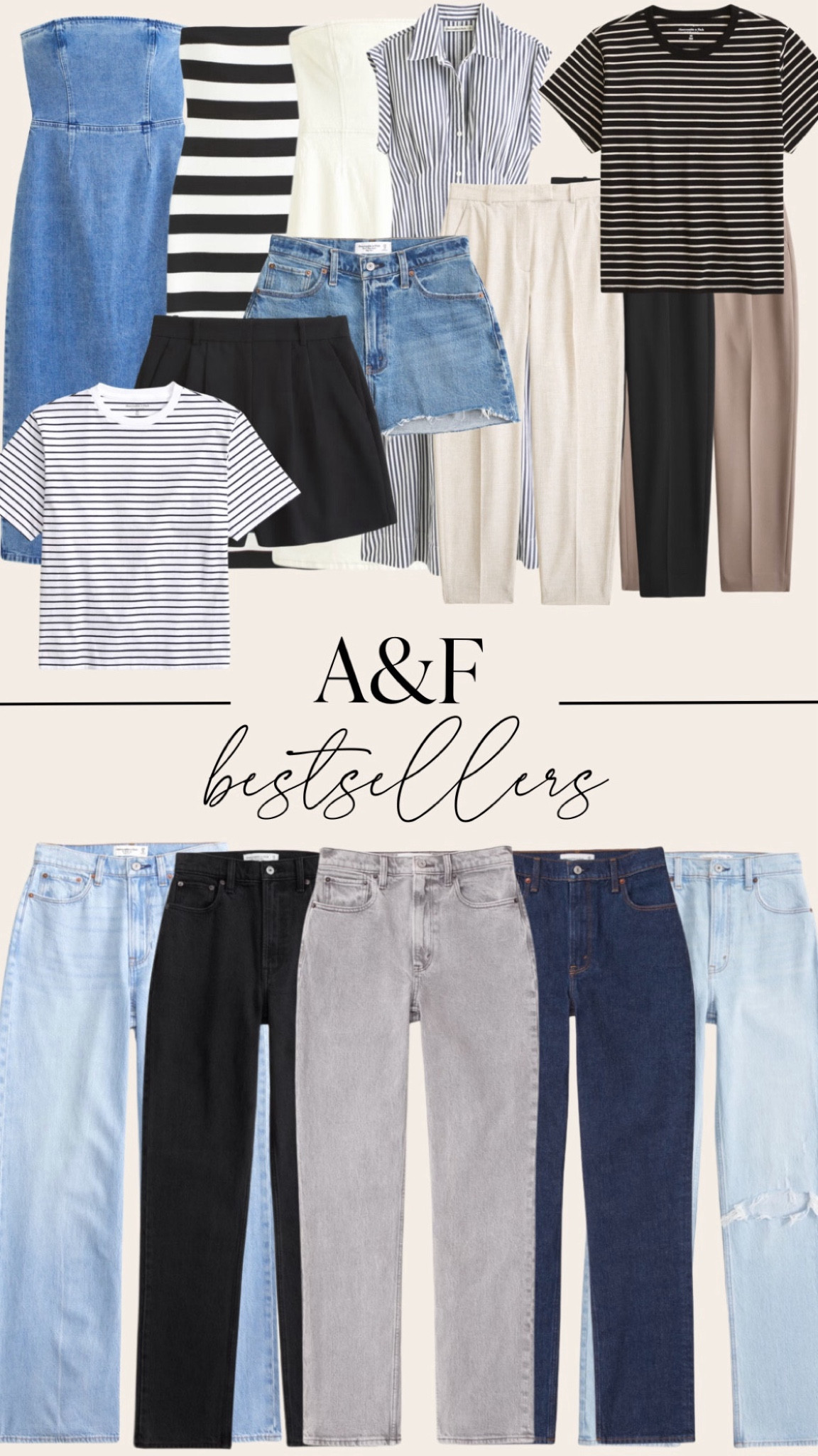  #AbercrombiePartner My @abercrombie BESTSELLERS 🙌🏼 ad 25% off ALL JEANS + 15% off Almost Everything Else Stackable 15% off with code DENIMAF

✔️I wear SMALL in all tops 
✔️27R in jeans
✔️27S in trousers#LTKxAF

#LTKBacktoSchool 

#LTKSaleAlert