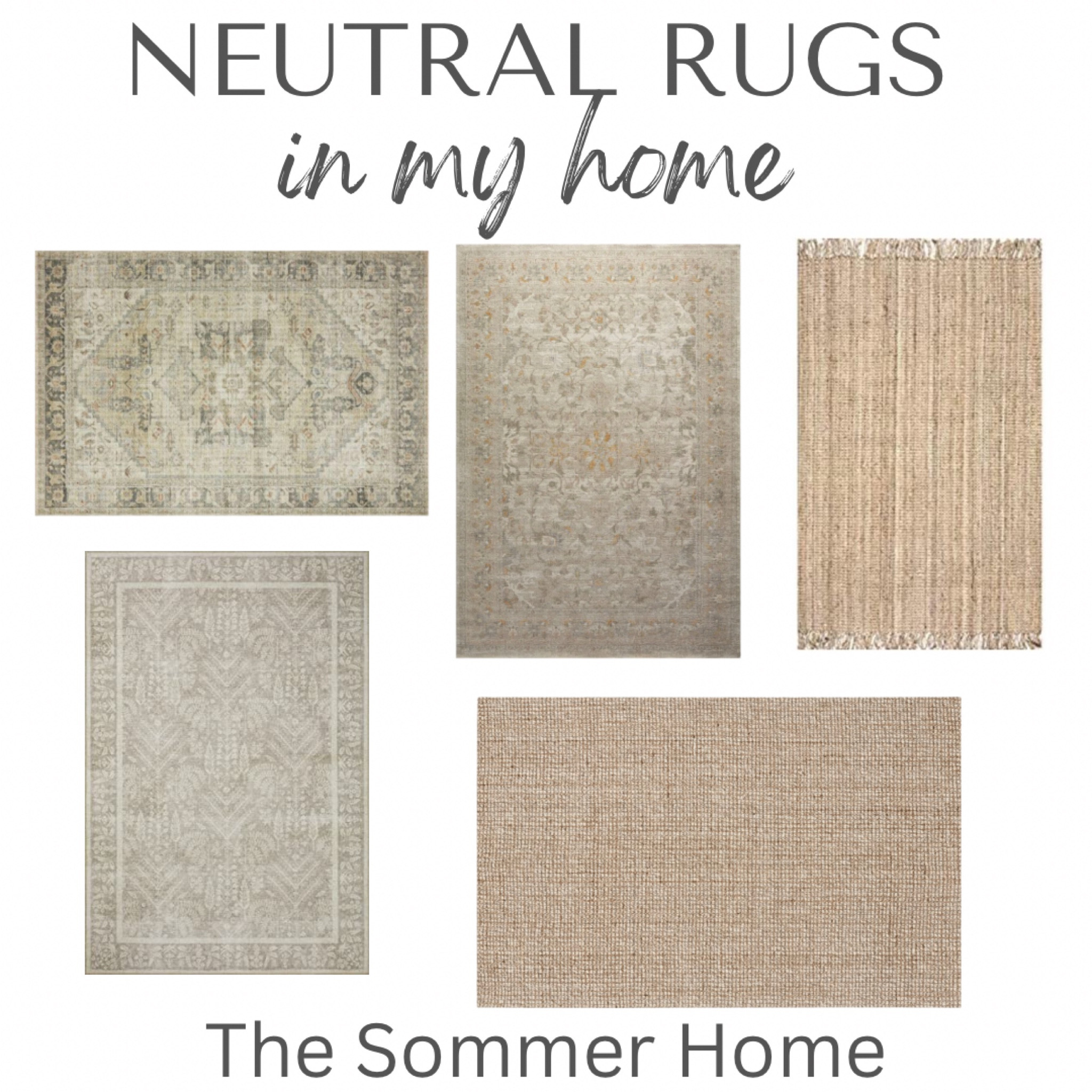My favorite neutral area rugs!

Loloi area rug
Pottery Barn wool jute rug
Home decor 
Living room decor 
Amazon home decor 

#LTKSeasonal #LTKsalealert #LTKhome