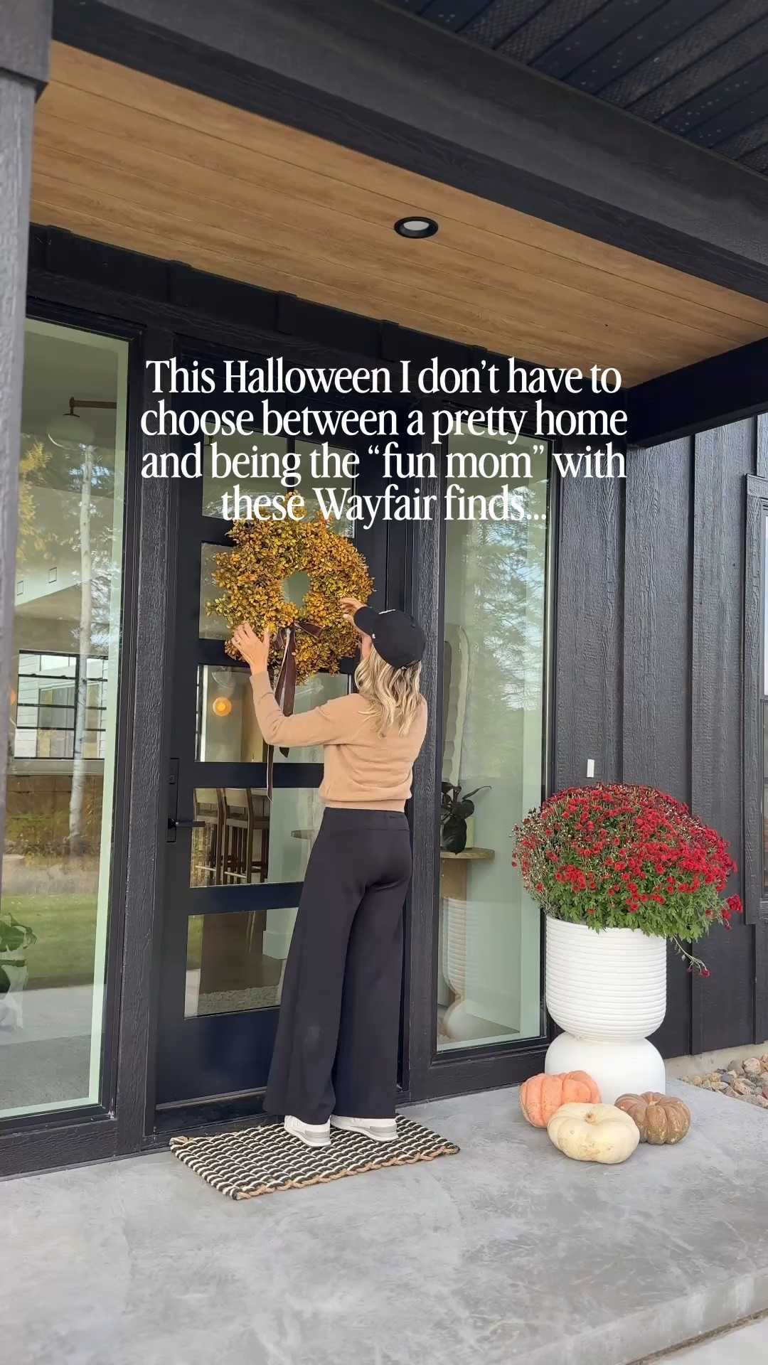 #ad For the mom who wants a pretty home AND to be the fun Halloween mom 👻 These @wayfair finds make room for both. A little spooky, a lot of fun for the kids—and cute enough to leave out all October. 🖤 Shop my Halloween favorites! #WayfairPartner #wayfair