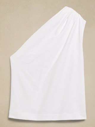 One-Shoulder Cotton Tank | Banana Republic (US)