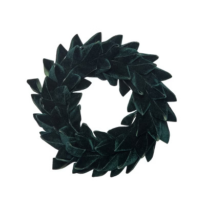Gallerie II Velvet Emerald Green Wreath | Target