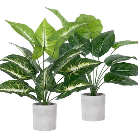 Scidweet 2 Pack Fake Plants, Artificial Tropical Small Pot Plants Indoor Office Table Kitchen Bathroom Home Decor | Walmart (US)