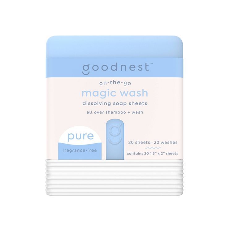 Goodnest Magic Wash Dissolving Soap Sheets - Pure Fragrance Free - 20ct | Target