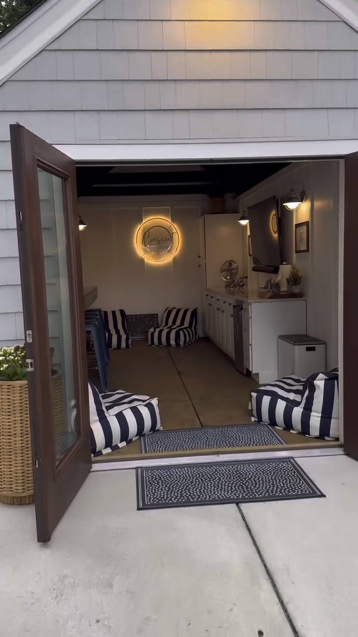 Turning small spaces into the perfect place to unwind! ✨🏡 This dreamy outdoor space is giving all the coastal chic feels. Who else is ready for outdoor living? ☁️ 

#HomeGoals #CozyEscape #OutdoorLiving #BackyardOasis #ModernDesign #BeachVibes #SheShed #SmallSpaceBigStyle #landmdesigns #ocnj 

#LTKSeasonal #LTKHome #LTKStyleTip