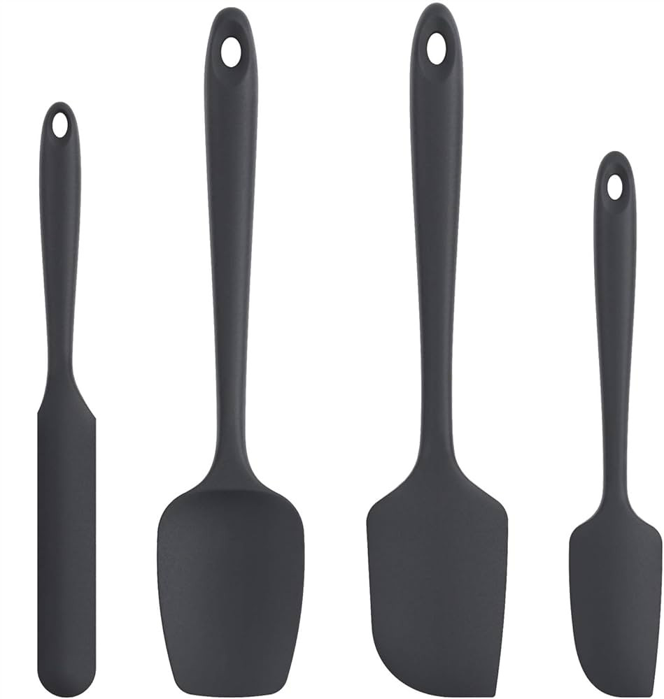 U-Taste Silicone Spatula Set with 600 Degrees Fahrenheit Heat Resistant (Black) | Amazon (US)