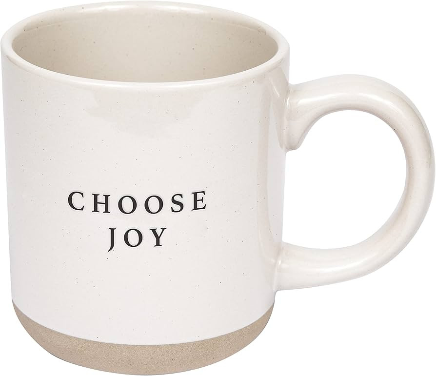 Sweet Water Decor Choose Joy Stoneware Coffee Mugs | Novelty Coffee Mugs | Microwave & Dishwasher... | Amazon (US)