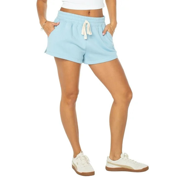 Celebrity Pink Women's Tie Front Fleece Shorts, Sizes XS-4X | Walmart (US)