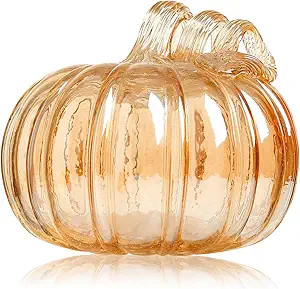 Diamond Star Glass Pumpkin Decorations Halloween Pumpkin Fall Harvest Decorative Ornaments Handma... | Amazon (US)