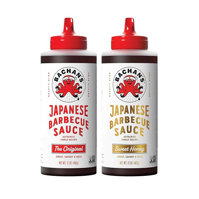 Bachan's Japanese Barbecue Sauce 2 Pack - 1 Original, 1 Sweet Honey - BBQ Sauce for Wings, Chicke... | Amazon (US)