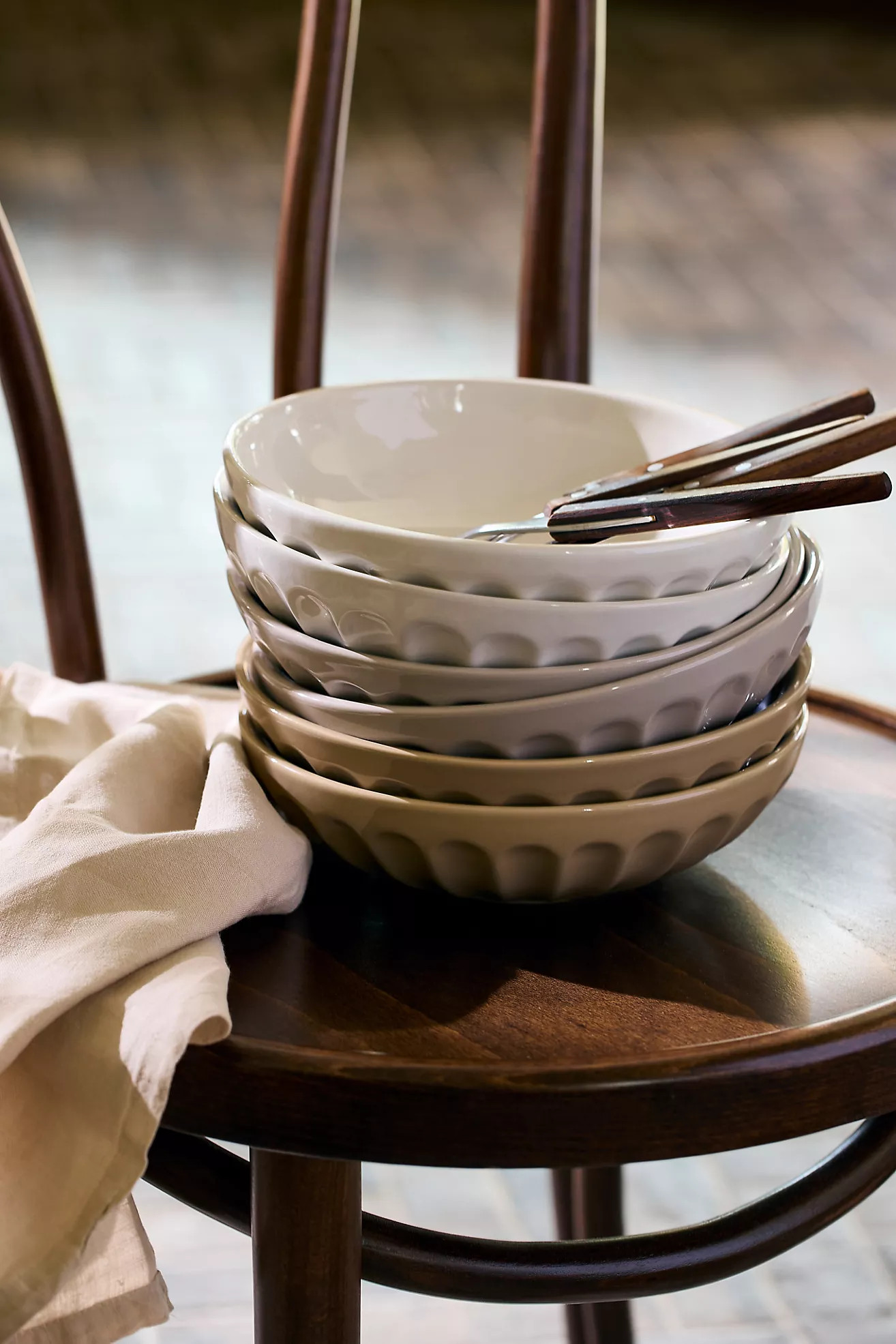 The Latte Stoneware Pasta Bowls, Assorted Set of 6: Amelie Edition | Anthropologie (US)