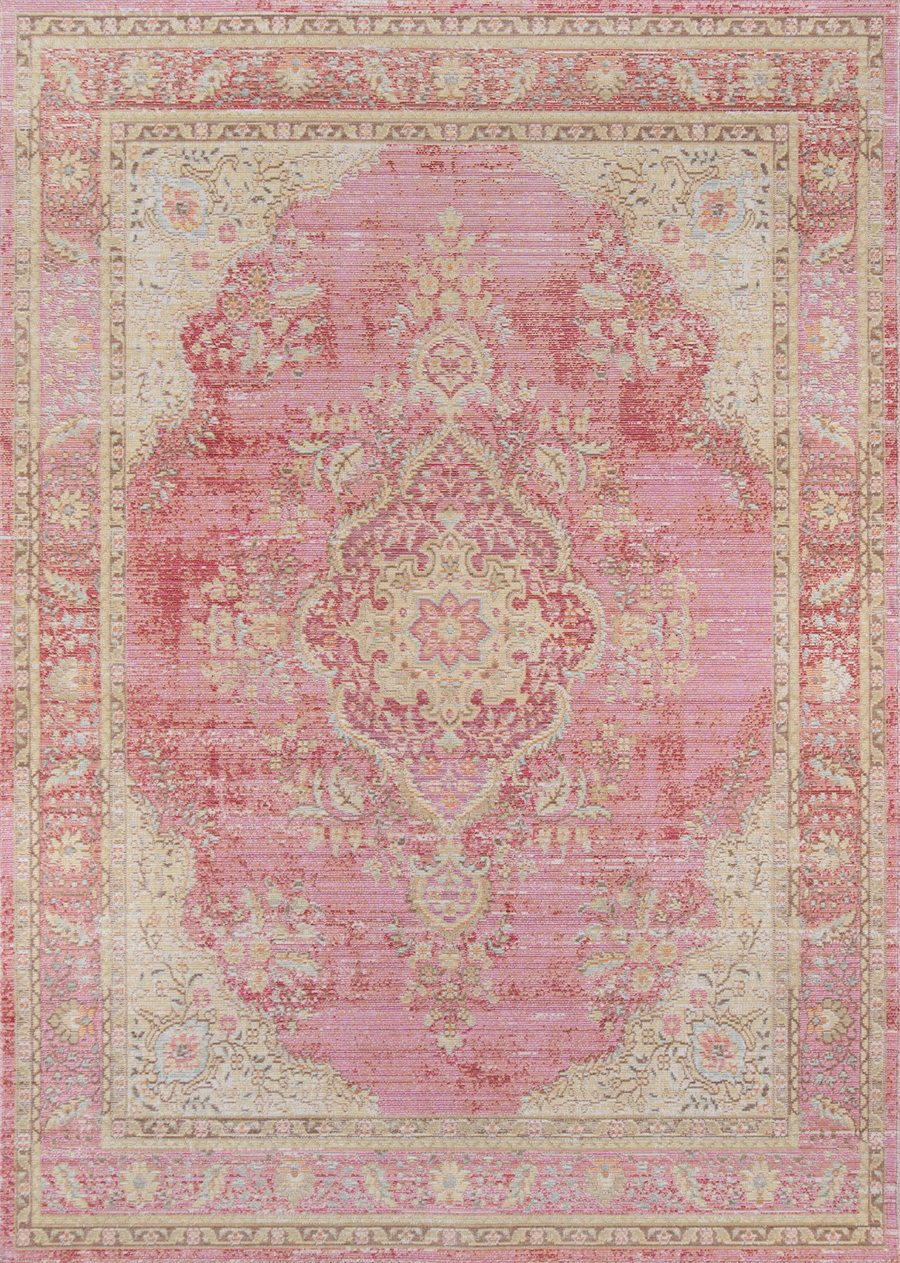 Momeni Rugs Isabella Traditional Medallion Flat Weave Area Rug, 7'10" X 10'6", Pink | Amazon (US)