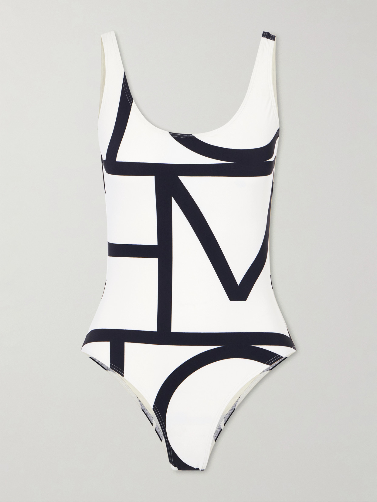 TOTEME - Monogram Swimsuit - White | NET-A-PORTER (US)