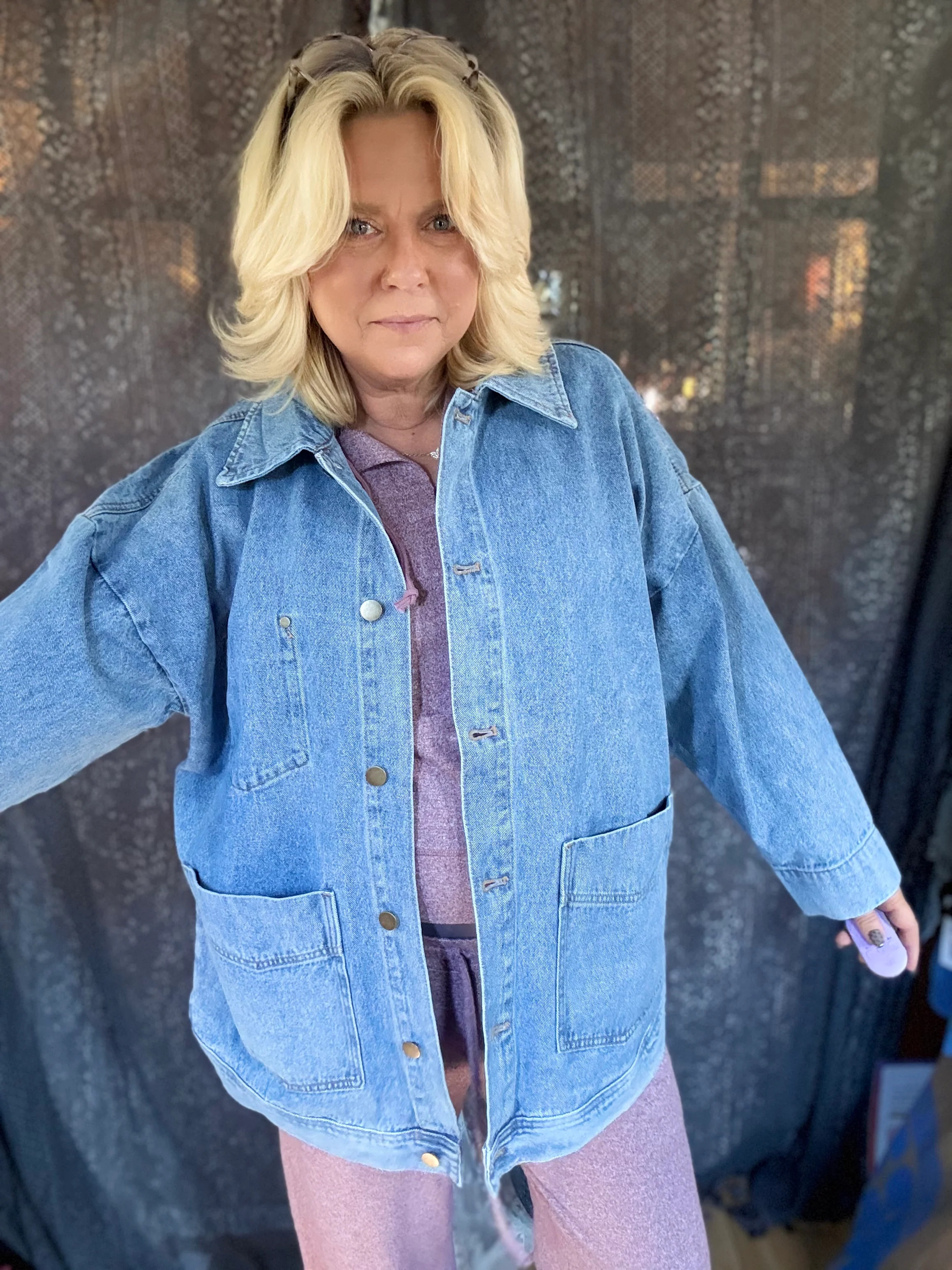 Fall Morning Denim Shacket - Denim | Statement Boutique