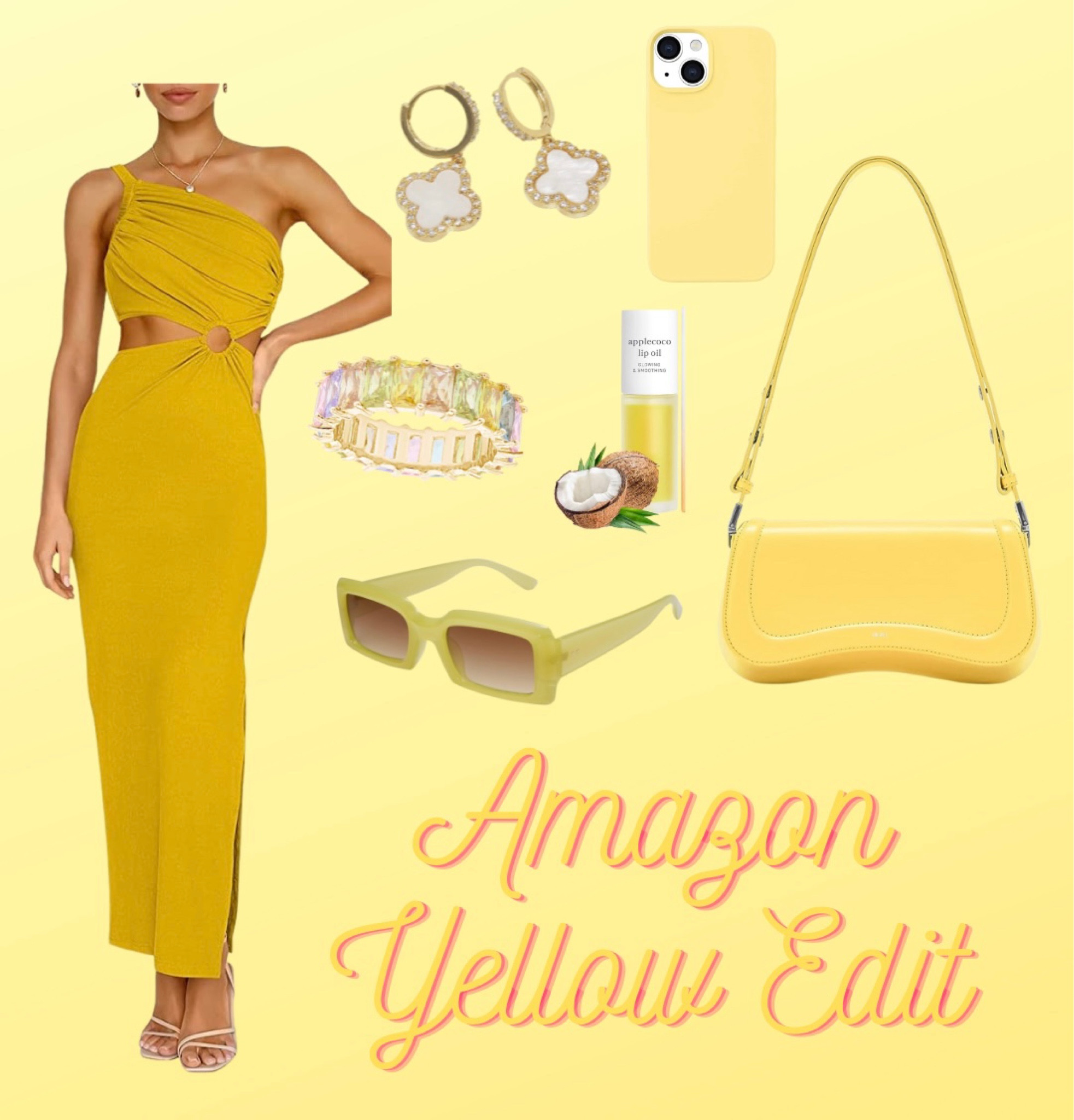 Amazon Yellow Edit 💛🍋
#amazon #yellow #dress #vacation #earrings #rings #datenight #outfit #amazonfinds #amazonoutfit 

#LTKfindsunder50 #LTKGiftGuide #LTKstyletip