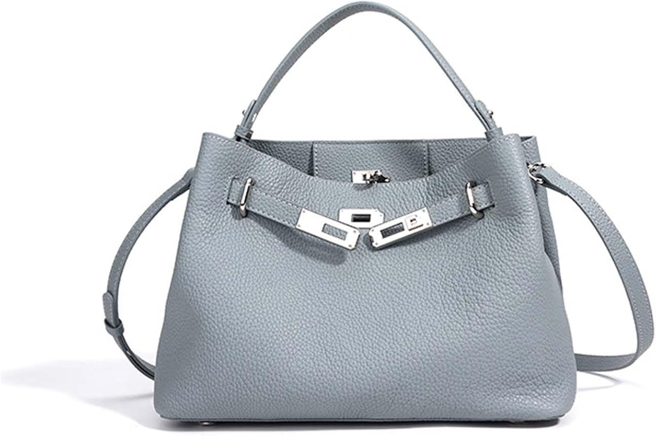 Leather Crossbody Bag for Women Pebbled Top-Handle Satchel Shoulder Purse | Amazon (US)