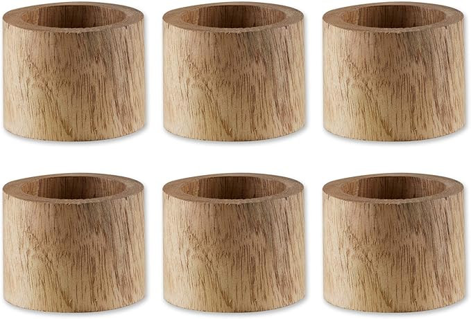 DII Basic Napkin Ring Collection, Decorative Rustic Farmhouse Style, Largest Set, Light Finish, 6... | Amazon (US)