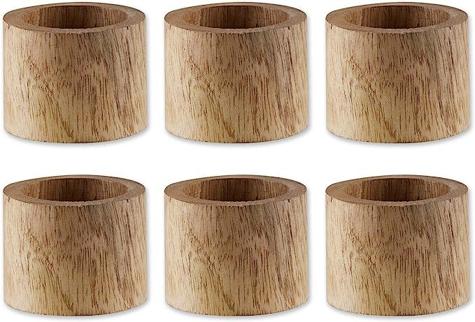 DII Basic Napkin Ring Collection, Decorative Rustic Farmhouse Style, Largest Set, Light Finish, 6... | Amazon (US)