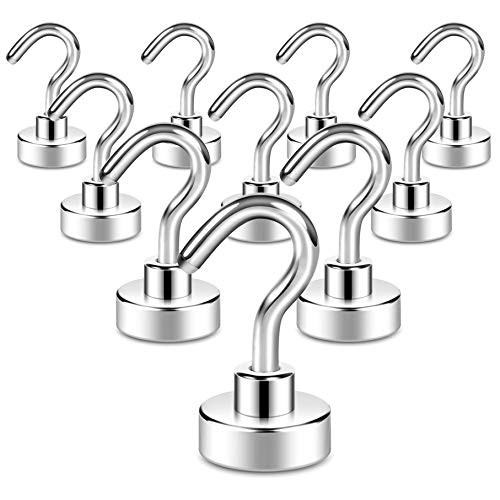 Neosmuk Magnetic Hooks Heavy Duty,100 lb Strong Magnet with Hook for Fridge, Super Neodymium Extra S | Amazon (US)