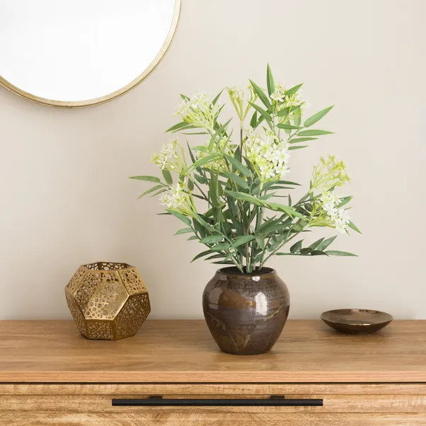 Artificial Floral Arrangement in Ceramic Vase | Dunelm