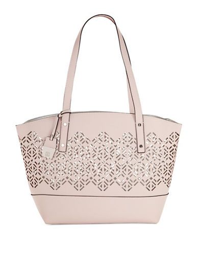 IVANKA TRUMP Alexey Leather Geometric Cutout Tote | Lord & Taylor