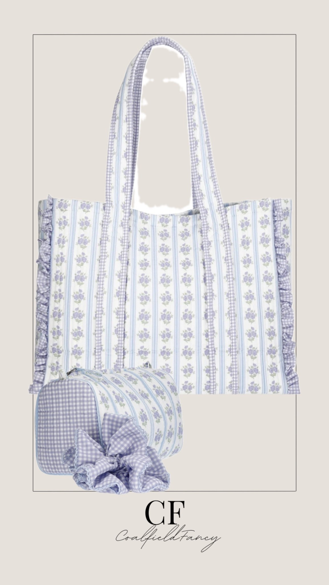 Lavender Quilted bag 