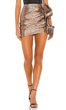 Lovers and Friends Dixon Mini Skirt in Striped Metallic from Revolve.com | Revolve Clothing (Global)