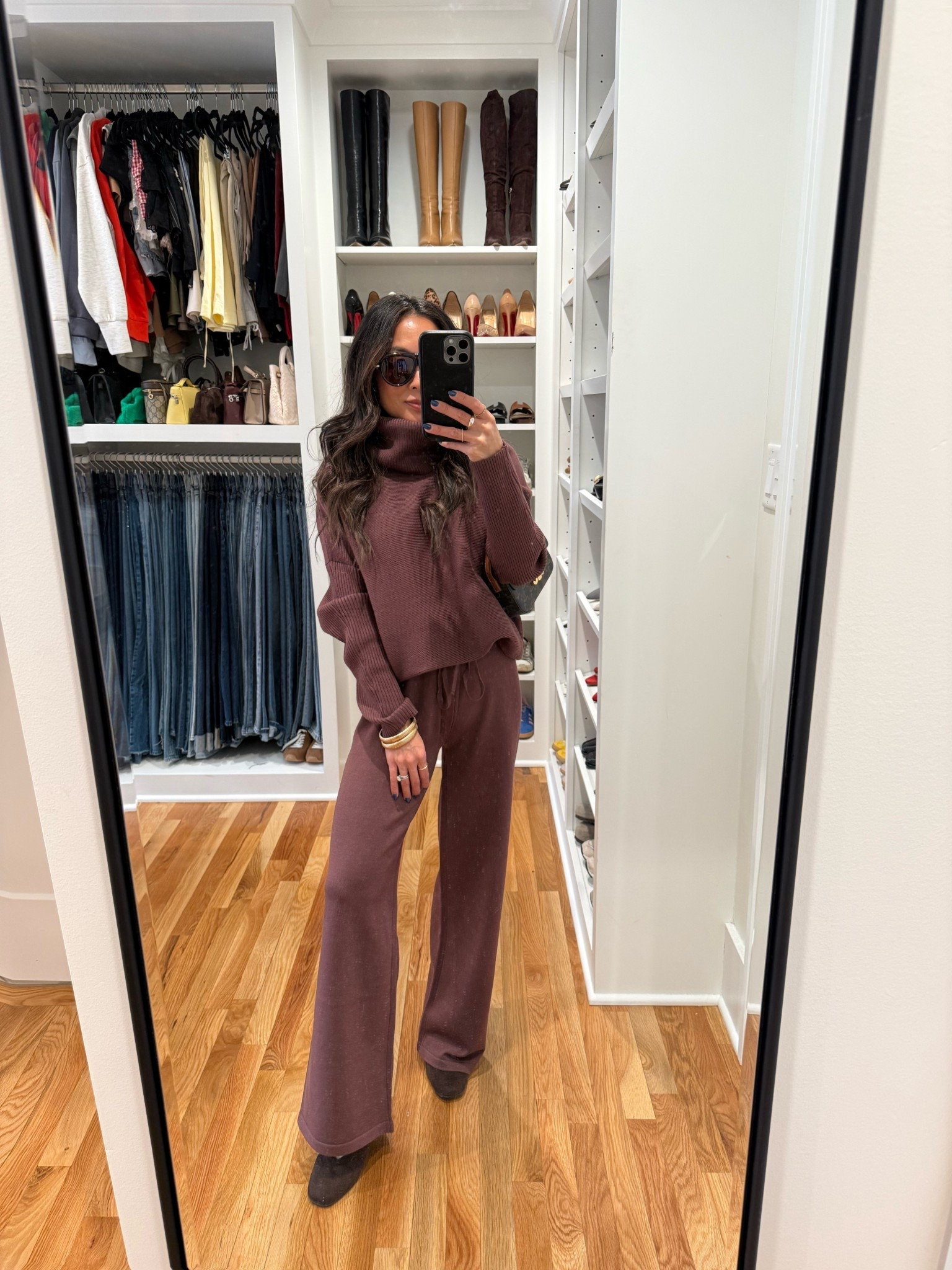 The cutest set from Amazon that is sooo good. I got size XS in the chocolate color. My flats are size 6 in the dark brown  

#LTKPetite #LTKOver40 #LTKootd